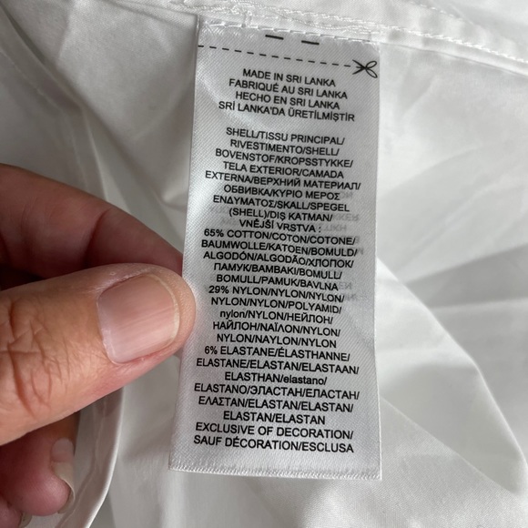 NWOT Lauren Ralph Lauren Ruffle Blouse White K68 - Picture 7 of 8